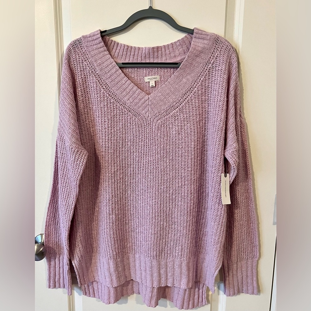 NEW WITH TAGS - Anthropologie Pilcro Knitted Sweater - Purple Lavender L